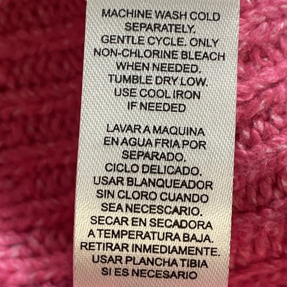 FCT With Love Pink Cable Knit Cropped Pullover Sweater NWT Women's Size XL‎ - Picture 5 of 9